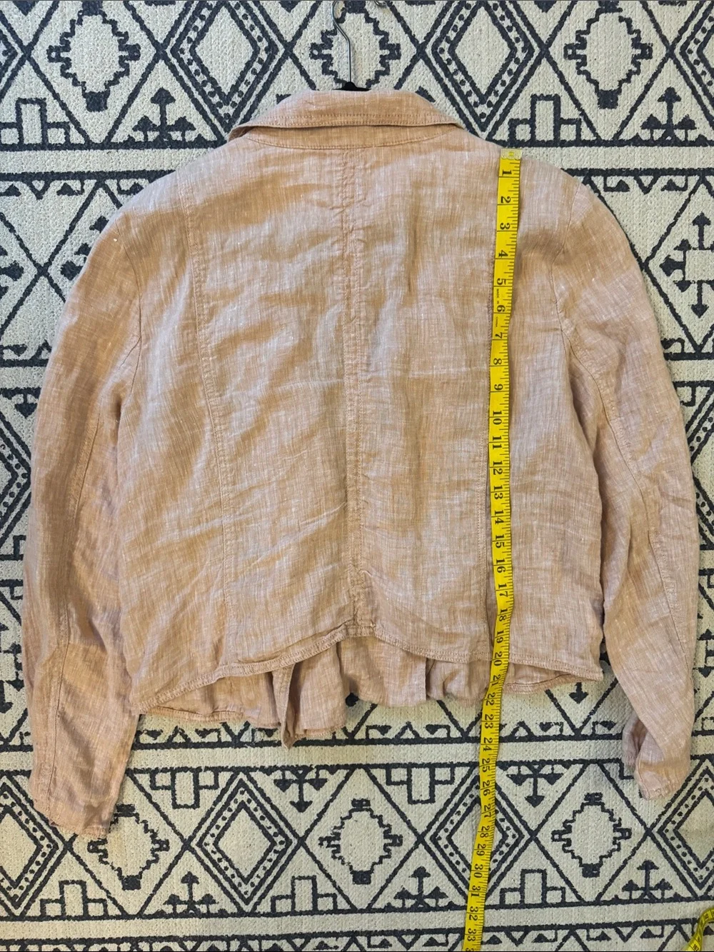 Lou & Grey Blush Pink Linen Moto Jacket - Picture 8 of 8